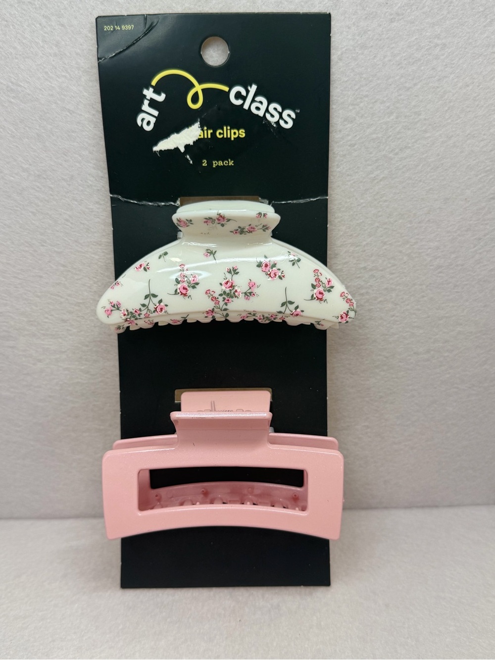 art class Pink and White Floral 2-Pack Hair Clips